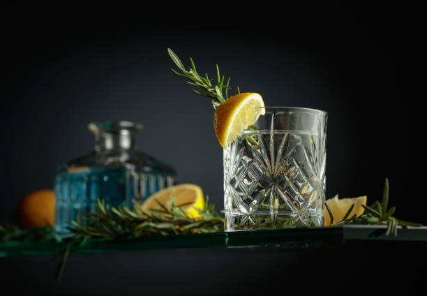 istock Gin tonic cocktail in a crystal glass. 1403409383