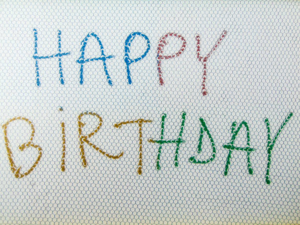 istock Happy Birthday text written on a magnetic drawing board 1403410894
