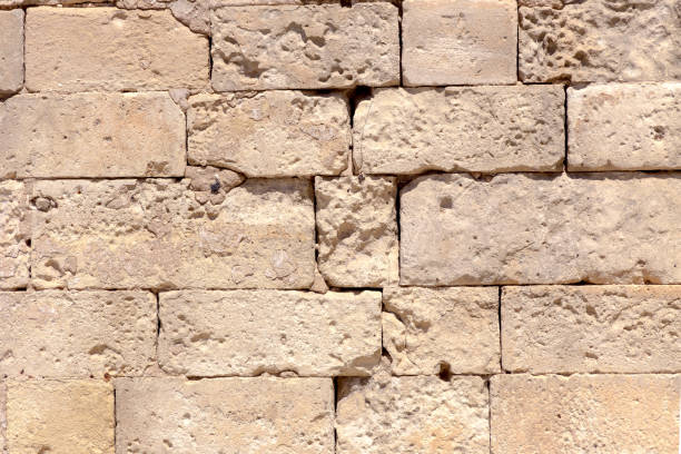 istock The background old brown stony wall 1403414987
