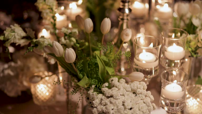 Wedding Flowers, Table decoration, Wedding ceremony, Flowers, Chandeliers