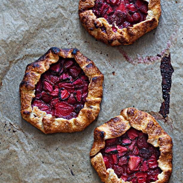 istock French dessert Galette with shortbread and strawberries. 1403422517