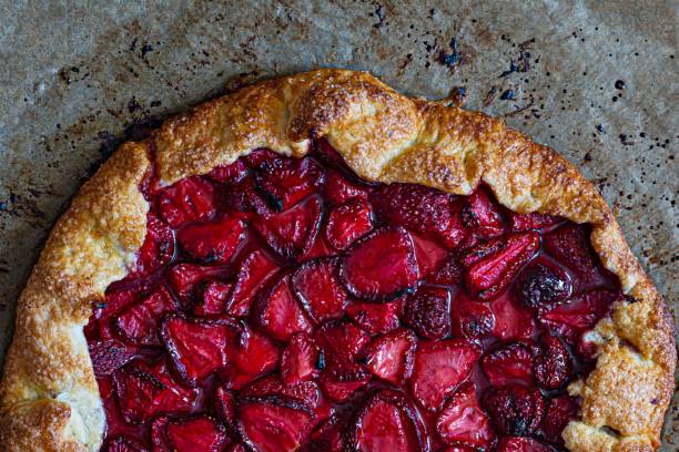 istock French dessert Galette with shortbread and strawberries. 1403422819