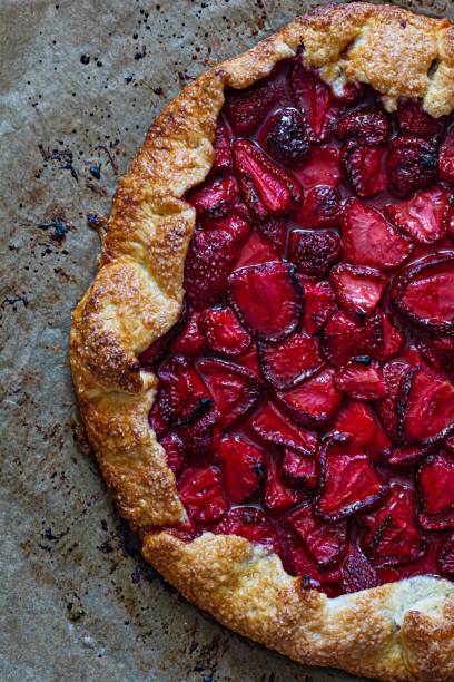istock French dessert Galette with shortbread and strawberries. 1403422829