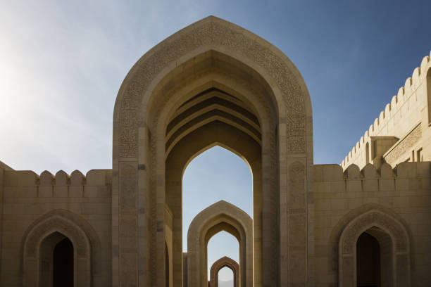 istock Muscat, Oman. Sultan Qaboos Mosque arch building 1403425497
