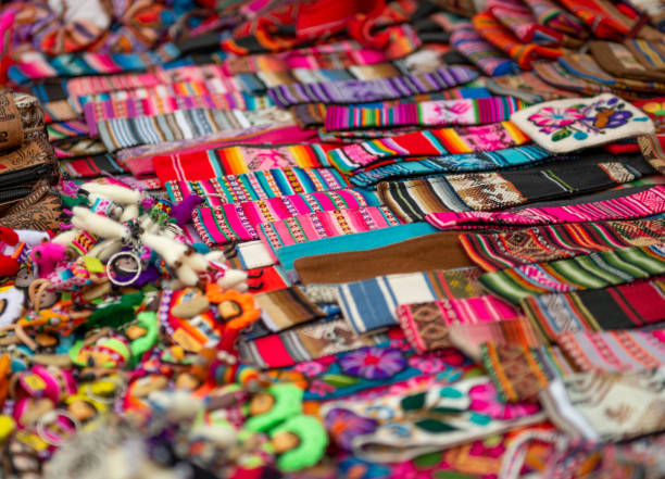 istock Souvenir market with handmade items in Peru 1403428143