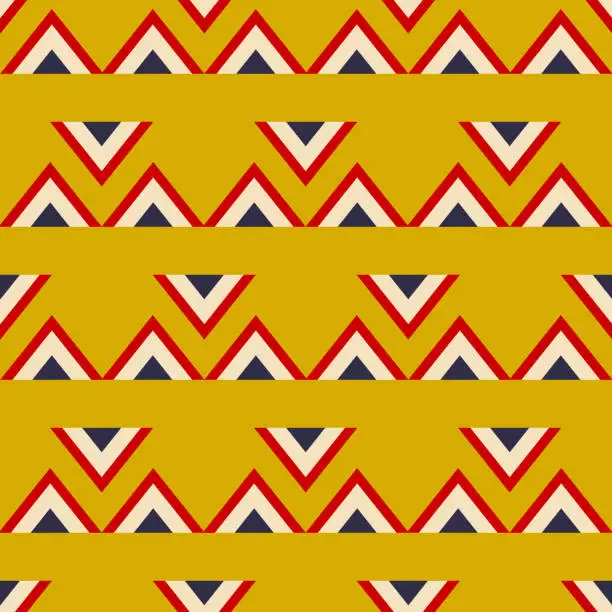 Vector illustration of Tribal southwestern native american navajo seamless pattern