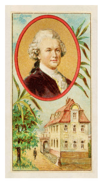 Gotthold Ephraim Lessing german philosopher portrait Art nouveau illustration Gotthold Ephraim Lessing ( 1729–1781 ), one of the most prominent philosophers of the Enlightenment era, recognised as the world's first dramaturg
Art Nouveau is an international style of art, architecture, and applied art, especially the decorative arts, known in different languages by different names: Jugendstil in German, Stile Liberty in Italian, Modernisme català in Catalan, etc. In English it is also known as the Modern Style. The style was most popular between 1890 and 1910 during the Belle Époque period that ended with the start of World War I in 1914.
Original edition from my own archives
Source : Stollwerck 1899 Sammelalbum 3 gotthold ephraim lessing stock illustrations