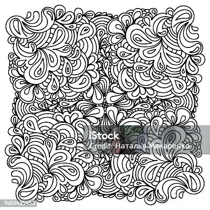 istock Vector black and white decorative elements pattern 1403435453