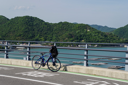 Riding the Bizen Hinase Bridge by bicycle