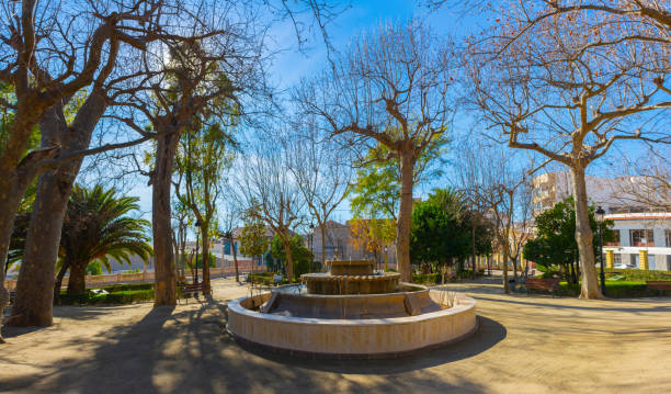 istock Fountain in a park at autumn 1403436476