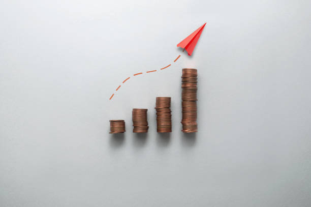 Rising inflation, costs and prices concept stock photo