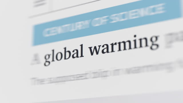 Global warming in the article and text