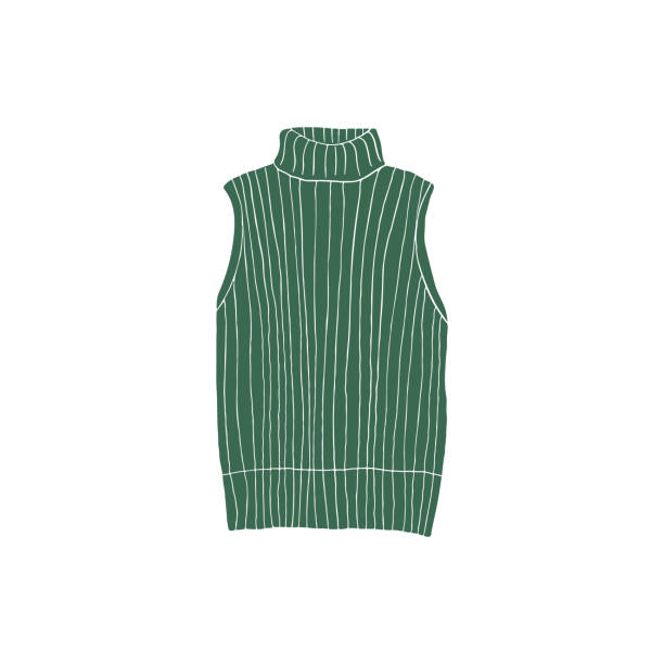 istock Knitted fashion vest isolated on white background. 1403442802