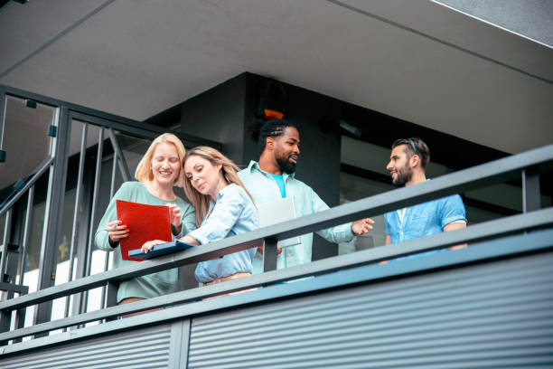 istock Business, communication, startup and people concept 1403444342
