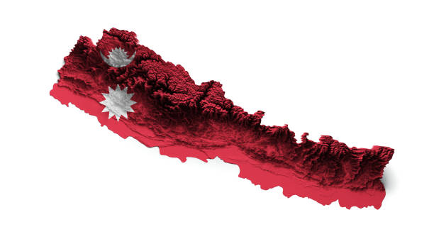 Red footprint on the ground