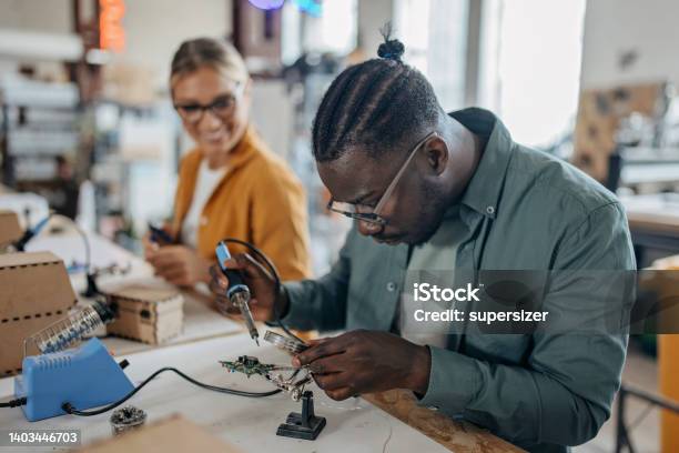One More Circuit Board Stock Photo - Download Image Now - Computer Chip, Creativity, Teamwork
