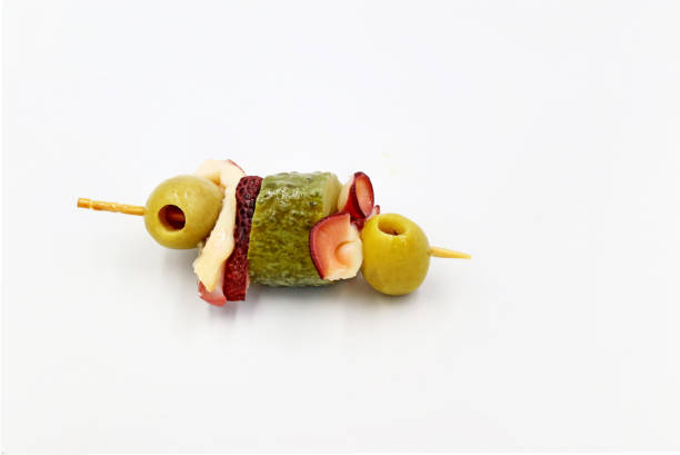 istock Typical Spanish food, tapas, prepared with olives, pickles, and octopus 1403449307