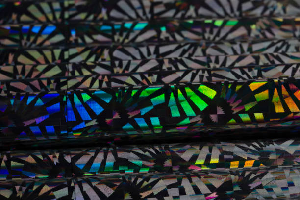 istock Iridescent holographic metal foil background. 1403451442