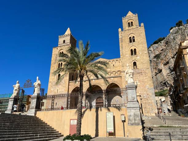 Cefalu Cathedral stock photo