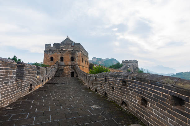 istock The Great Wall and the beautiful clouds in the morning 1403467014