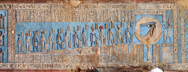 istock Hieroglyphic carvings in ancient egyptian temple 1403468480