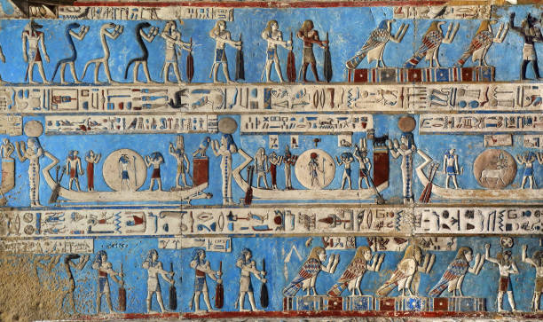 istock Hieroglyphic carvings in ancient egyptian temple 1403468734