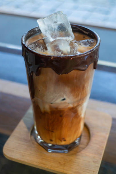 istock Iced coffee mocha with melt chocolate 1403468848