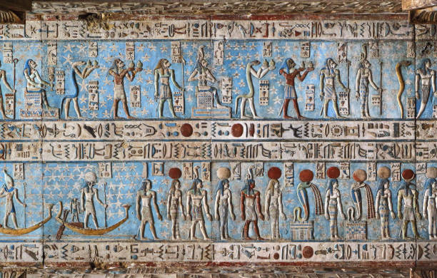 istock Hieroglyphic carvings in ancient egyptian temple 1403470465
