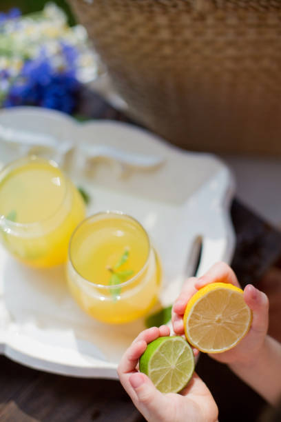 istock Glasses with lemonade and mint summer 1403474313
