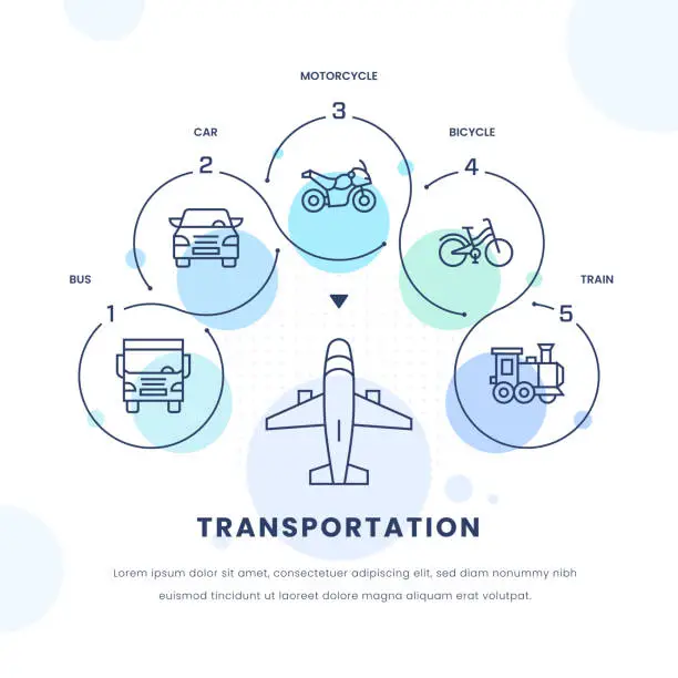 Vector illustration of Transportation Infographic Design