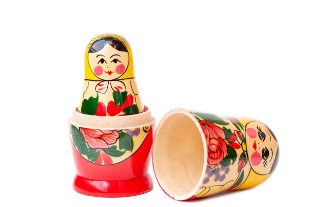 istock Open Russian doll Matryoshka on a white background 1403482887