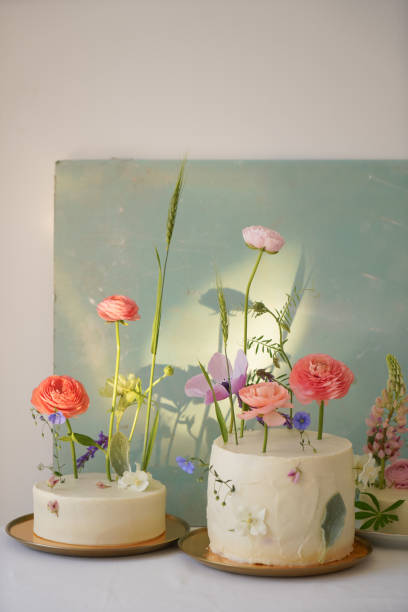 istock Two beautiful vegan wedding cakes in natural light 1403484750