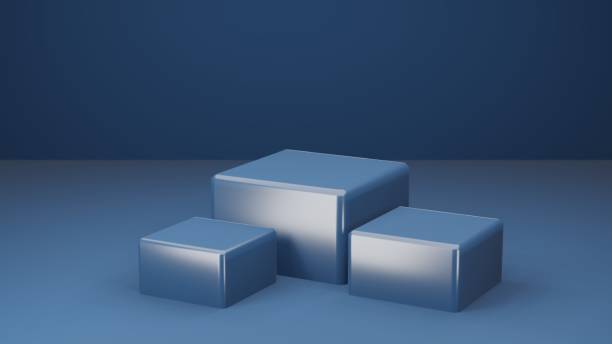 istock 3d rendering illustration of podium stage display showcase for product placement in minimal design. 1403488883