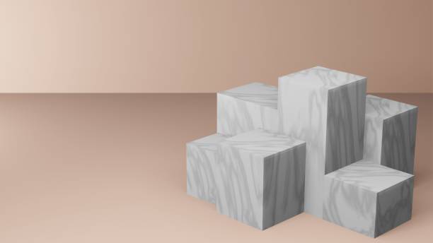 istock 3d rendering illustration of podium stage display showcase for product placement in minimal design. 1403488893