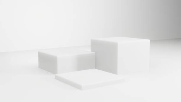 istock 3d rendering illustration of podium display showcase for product placement in minimal design. podium stage showcase 1403490175