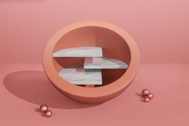 istock 3d rendering illustration of podium display showcase for product placement in minimal design. podium stage showcase 1403490253