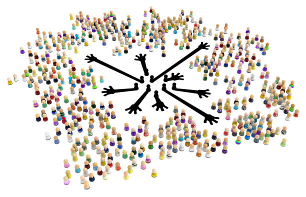 istock Cartoon Crowd, Harassers 1403494244