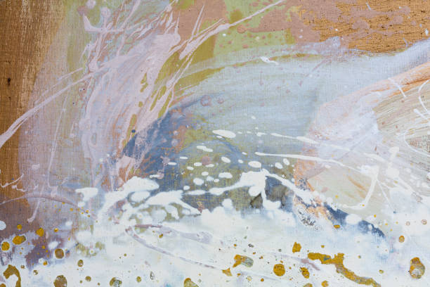 istock Elegant painting texture in excellent light colours. 1403496179