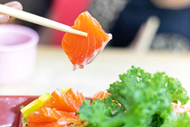 istock Close-up of salmon fish with lemon 1403497314