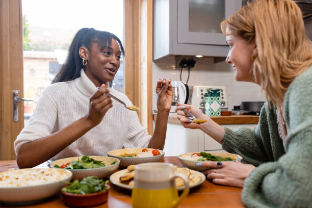 istock Enjoying Their Vegan Meal 1403498968