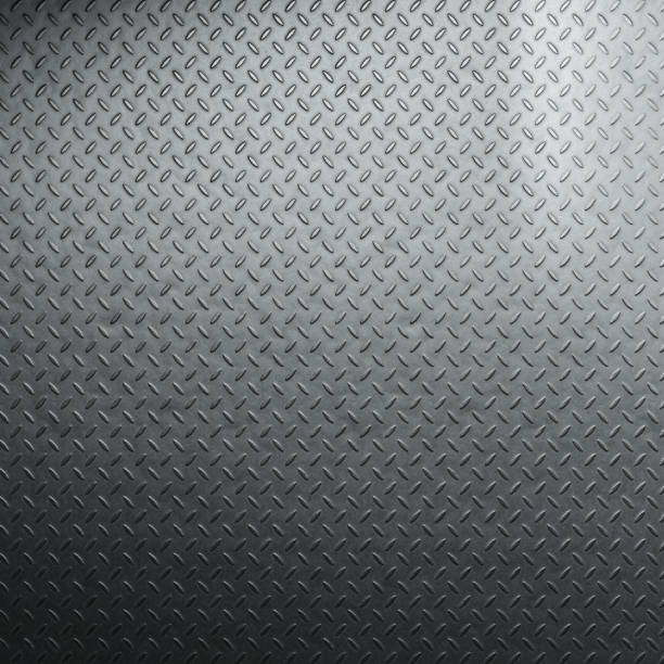 istock Diamond plate metal background. Brushed metallic texture. 3d rendering 1403503690