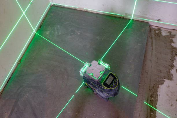 istock the laser level marks the lines for marking on the construction site 1403504259