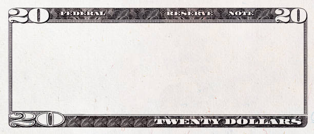 istock Closeup of 20 dollar banknote  with empty middle area 1403506710