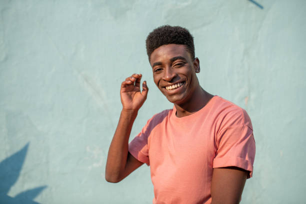 istock Portrait of a young handsome African man. 1403508594