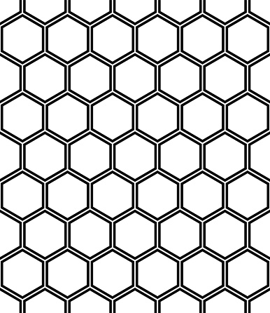 Abstract pattern black and white honeycomb design. monochrome retro texture.  Hipster fashion design. Vector illustration
