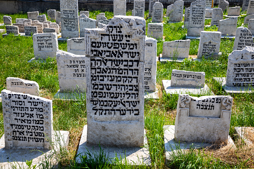 Tanger, Morocco – December 01, 2022: An old Jewish cemetery in the city of Tanger