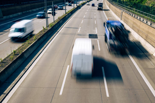 istock fast traffic on a German autobahn 1403514668