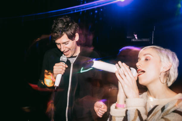 Friends Night Out At Karaoke Dance Bar