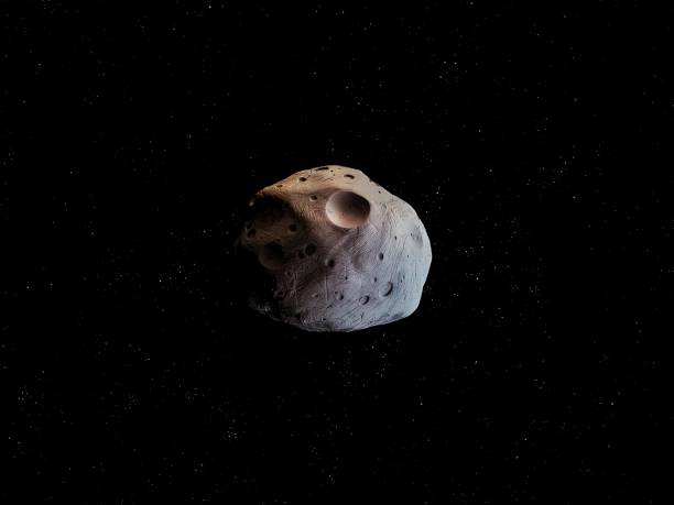 istock Asteroid covered with craters in deep space. Surface of the space rock. 1403521871