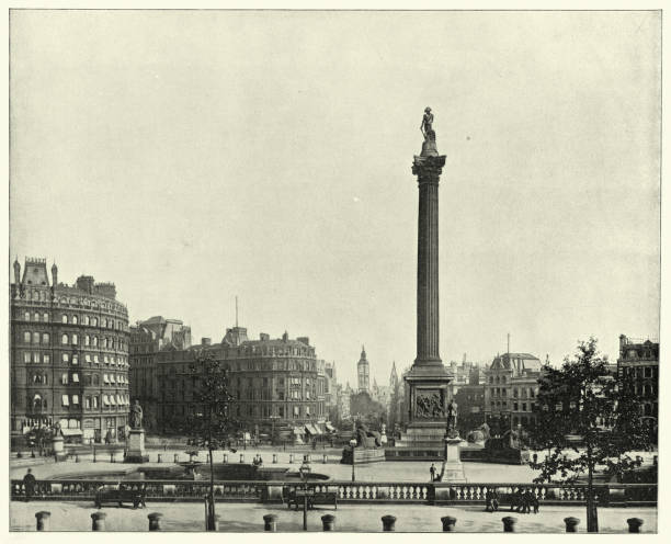 istock Trafalgar Square and Nelson's column, Victorian 19th Century London Landmarks 1403522975